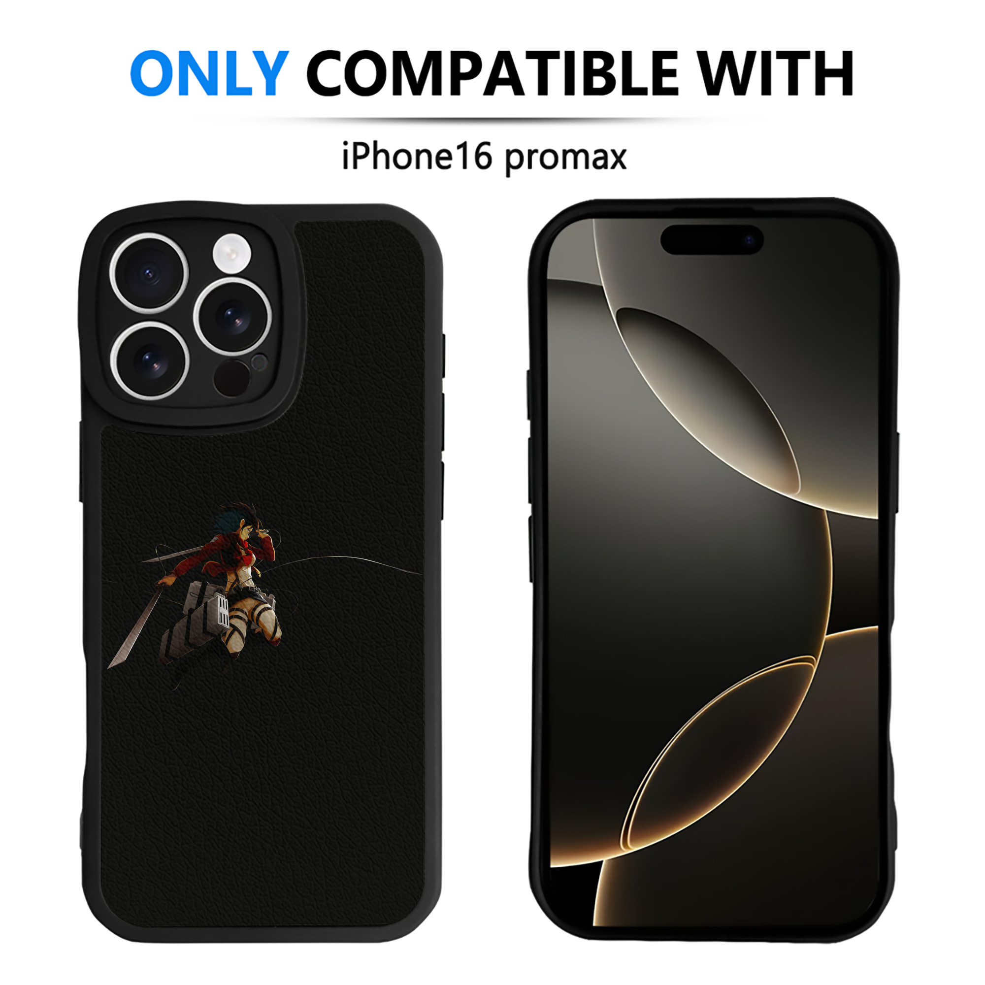 （画像用） 進撃の巨人 ミカサ·アッカーマン Attack on Titan Mikasa Ackerman 【iPhone 16シリーズ対応】シリコンスマホケース（レザー調） 材質：シリコン